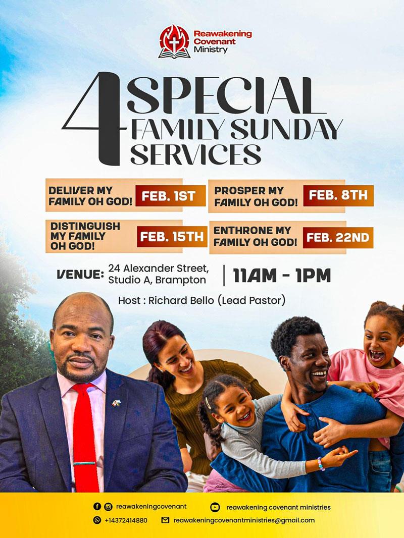4 Special Family Sunday Services